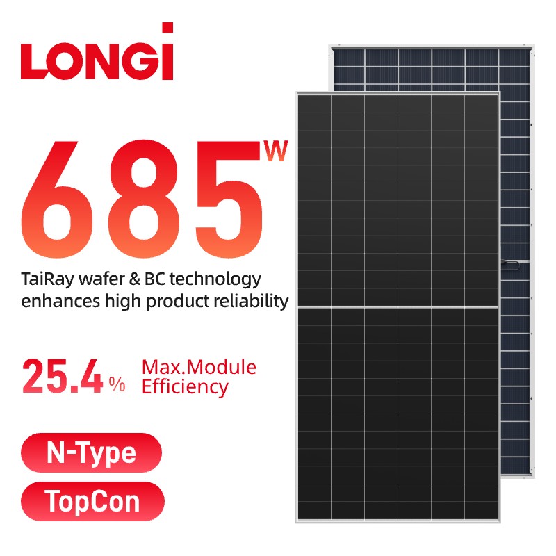 LONGi Himo S10 Bifacial 665-685w LR7-72HJD Solar Panel
