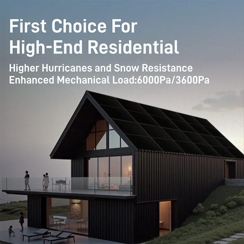 WERAN EcoLife 480-490W Dual Glass BC Solar Panel LR7-54HJD High-End Residential PV Module